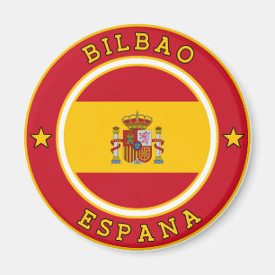 Flag Of Spain & Text Magnet