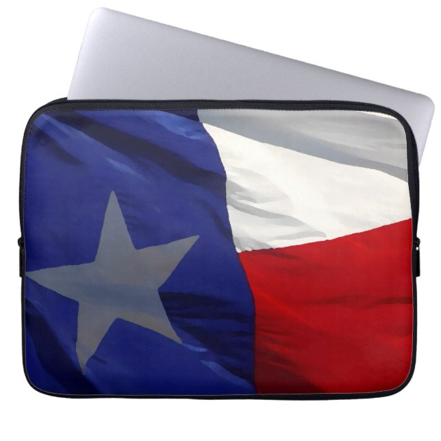 Flag of Texas Pop Art Laptop Sleeve (Voorkant)