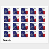 Flag of Texas Pop Art Vierkante Sticker (Vel)