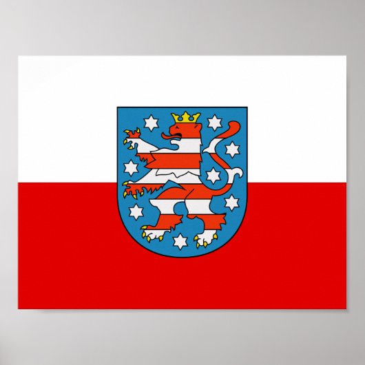 Flag of Thuringia Poster (Voorkant)