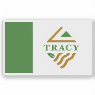 Flag of Tracy, California, USA Sticker
