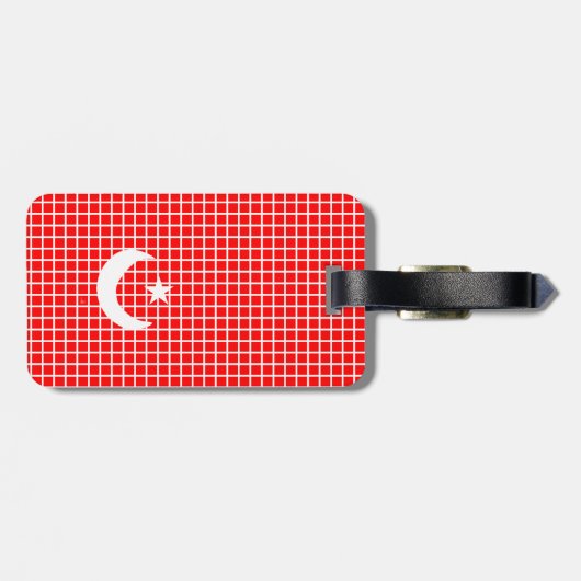 Flag of Turkey Luggage Tag Bagagelabel (Achterkant horizontaal)