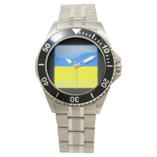 Flag_of_Ucraine Wrist Watch Horloge (Voorkant)