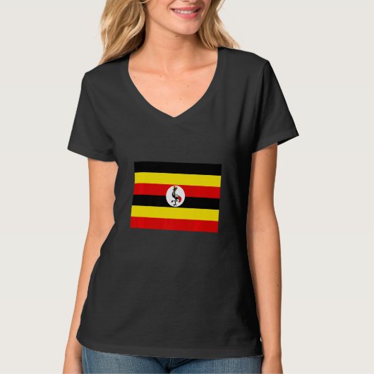 Flag of Uganda Premium T-shirt (Voorkant)
