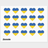 Flag of Ukraine Button Square Sticker (Feuille)