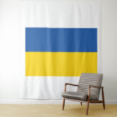 Flag of Ukraine Button Wandkleed (In situ)