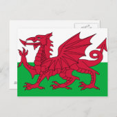 Flag of Wales Briefkaart (Voorkant / Achterkant)