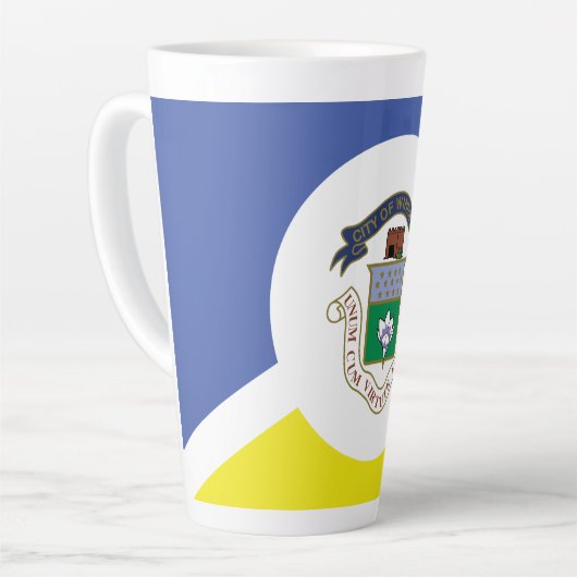 Flag of Winnipeg, Manitoba Latte Mug Latte Mok (Linkerhoek)