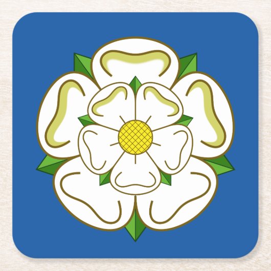 Flag of Yorkshire Vierkante Kartonnen Onderzetter (Voorkant)
