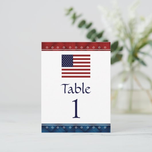 Flag Patriotic Party - États-Unis Numéro de table (Debout devant)