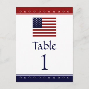 Flag Patriotic Party - États-Unis Numéro de table