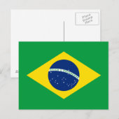 Flag patriottisch Brazilië Briefkaart (Voorkant / Achterkant)