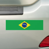 Flag patriottisch Brazilië Bumpersticker (Op auto)