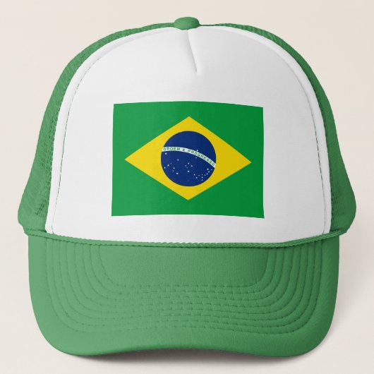 Flag patriottisch Brazilië Trucker Pet (Voorkant)
