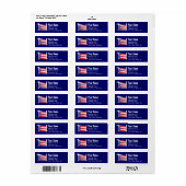 Flag Puerto Rico Brush Etiket (Full Sheet)