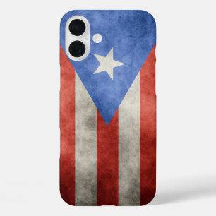 Flag Puerto Rico Grunge iPhone 16 Plus Hoesje