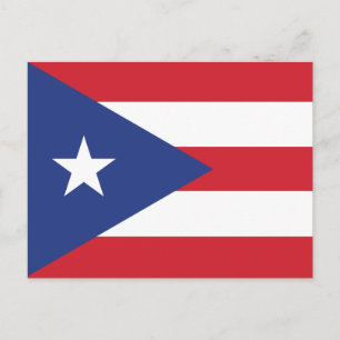 Flag Puerto Rico Plain Briefkaart