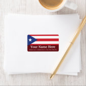 Flag Puerto Rico Plain Etiket (Insitu)