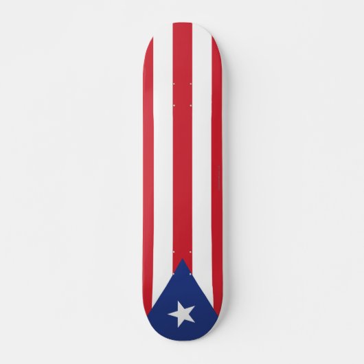 Flag Puerto Rico Plain Skateboard (Voorkant)