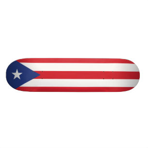 Flag Puerto Rico Plain Skateboard