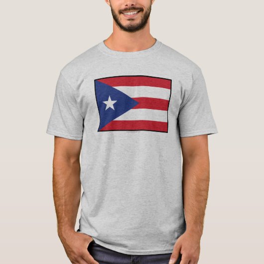 Flag Puerto Rico Plain T-shirt (Voorkant)