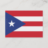 Flag Puerto Rico Plain Visitekaartje (Achterkant)
