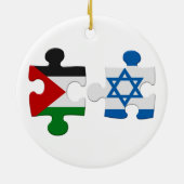 Flag Puzzle Ornament Israël en Palestine Conflict (Achterkant)