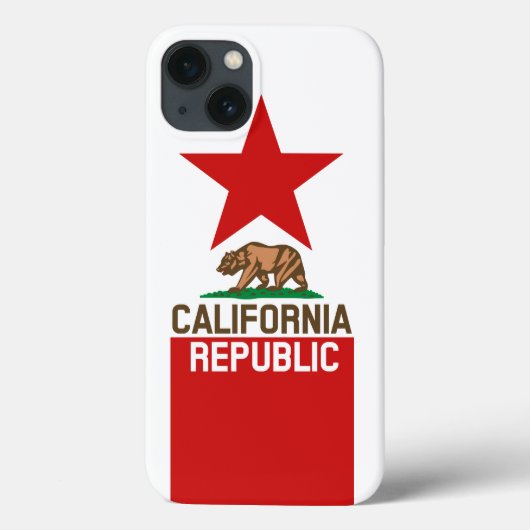 Flag Red Star Design van de staat KLIFORNIË Case-Mate iPhone Case (Achterkant)