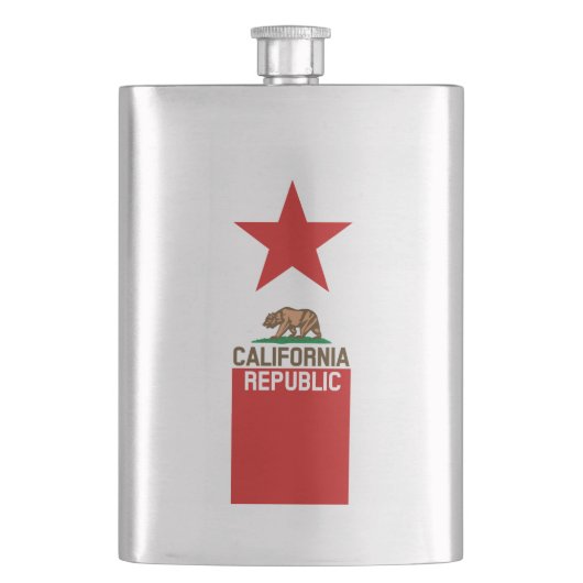 Flag Red Star van de staat KLIFORNIË Flacon (Voorkant)