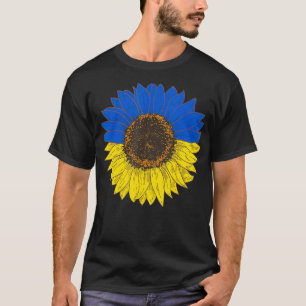 Flag Sunflower Oekrainian Support Ondergrondse Vin T-shirt