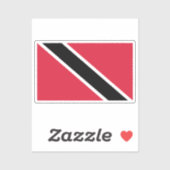Flag Trinidad and Tobago Custom-Cut Vinyl Sticker (Vel)
