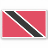 Flag Trinidad and Tobago Custom-Cut Vinyl Sticker (Voorkant)