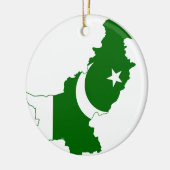 Flag voor Pakistan Map Keramisch Ornament (Links)