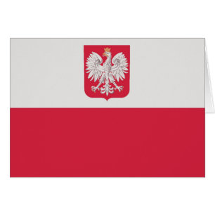 Flaga Polski z godłem - vlag van Polen