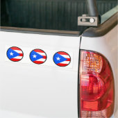 Flagcirkel Puerto Rico-kwaliteit Bumpersticker (Op Truck)