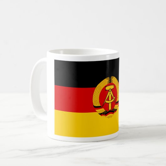 Flagge der DDR - vlag van de DDR (Oost-Duitsland) Koffiemok (Voorkant links)