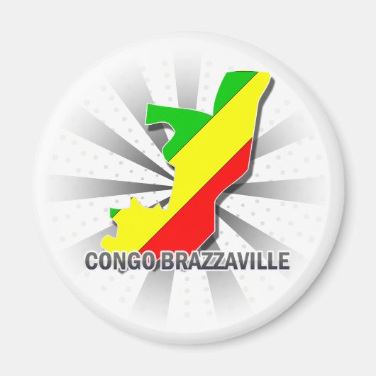 Flagkaart 2.0 Congo Brazzaville Magneet (Voorkant)