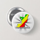 Flagkaart 2.0 Congo Brazzaville Ronde Button 5,7 Cm (Voorkant /achterkant)