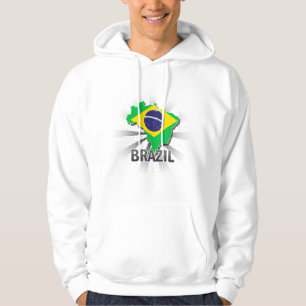 Flagkaart 2.0 voor Brazilië Hoodie
