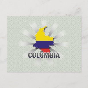 Flagkaart 2.0 voor Colombia Briefkaart