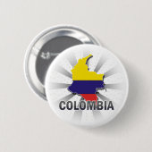 Flagkaart 2.0 voor Colombia Ronde Button 5,7 Cm (Voorkant /achterkant)