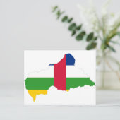 Flagkaart CF van de Centraal-Afrikaanse Republiek Briefkaart (Staand voorkant)