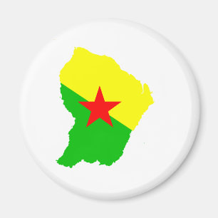 Flagkaart van Frans-Guyana Magneet