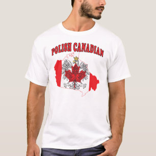 Flagkaart voor Canada in Polen T-shirt