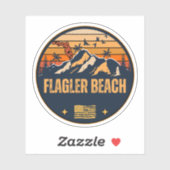 Flagler Beach, Florida Sticker (Vel)