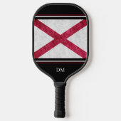 Flagmonogram van de staat Metallic Alabama Pickleball Paddle (Achterkant)