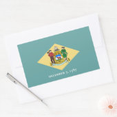 Flagontwerp van de Dell-staat Rechthoekige Sticker (Envelop)