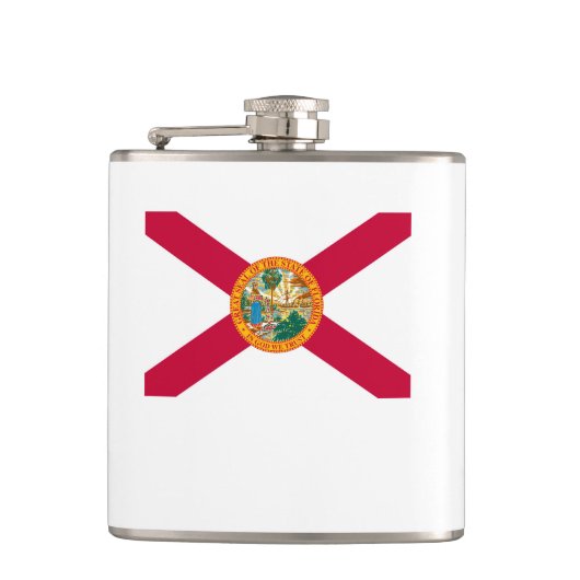 Flagontwerp van de staat Florida Heupfles (Voorkant)