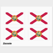 Flagontwerp van de staat Florida Rechthoekige Sticker (Vel)