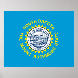 Flagontwerp voor de staat South Dakota Poster